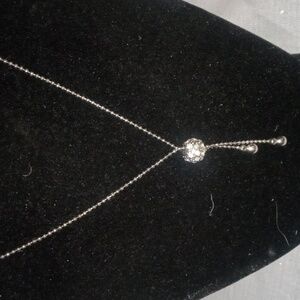 Bijoux Terner Silver Crystal Drop Necklace